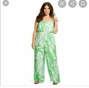 Lilly Pulitzer Boom Boom Green White Palm Leaf